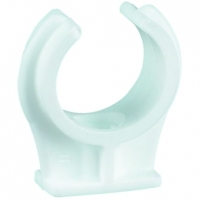 Wickes  Primaflow White Plastic Pipe Clips - 15mm Pack Of 20