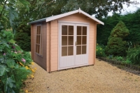 Wickes  Shire Barnsdale 7 x 7ft Double Door Log Cabin with Assembly