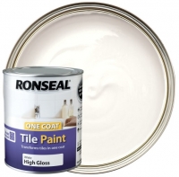 Wickes  Ronseal One Coat Tile Paint - Gloss White 750ml