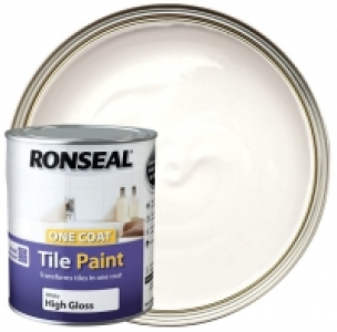Ronseal One Coat Tile Paint - Gloss White 750ml &pound;24.00