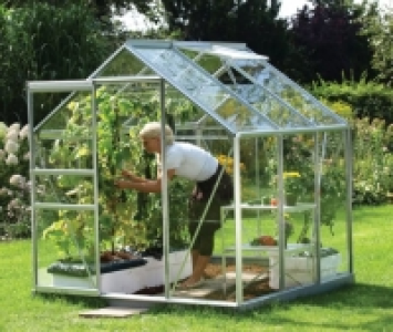 Wickes  Vitavia Venus 6 x 6ft Toughened Glass Greenhouse with Steel 