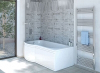 Wickes  Wickes Valsina Left Hand P-Shaped Standard Shower Bath - 150