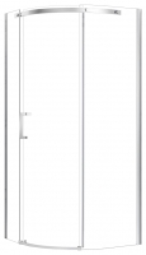 Nexa By Merlyn 8mm Chrome Frameless Left Hand Quadrant Showe
