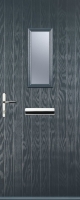 Wickes  Euramax 1 Square Right Hand Grey Composite Door - 840 x 2100