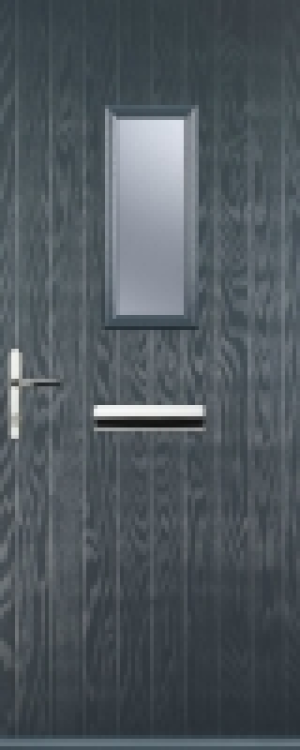 Euramax 1 Square Right Hand Grey Composite Door - 840 x 2100