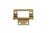 Wickes  Wickes Double Cranked Flush Hinge - Brass 51mm Pack of 2