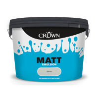 Homebase Crown Crown Matt Emulsion - Soft Grey - 10L