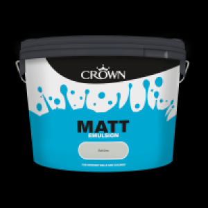 Homebase Crown Crown Matt Emulsion - Soft Grey - 10L