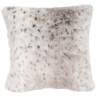 Homebase Cover Face: 69% Acrylic, 3% Modacry Snow Leopard Faux Fur Cushion - 50cm