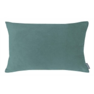 Country Living Velvet Linen Cushion - 30x50cm - Duck Egg
