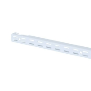 Steel Double Slot Upright - White -762mm