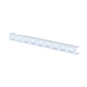Steel Double Slot Upright - White -300mm