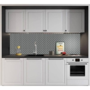 Porcelain HoM Grey Mini Metro Mosaic Tile - 296 x 296mm