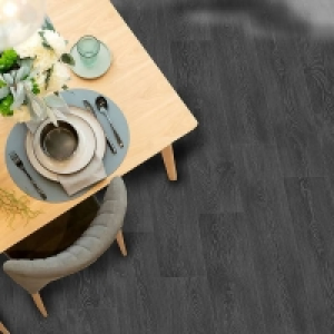 Homebase Pvc Aged Oak Dark Vinyl Sheet Flooring - 3x2m Roll