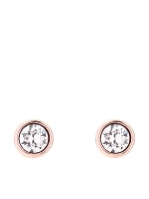 LittleWoods Ted Baker Sinaa Crystal Stud Earrings - Rose Gold