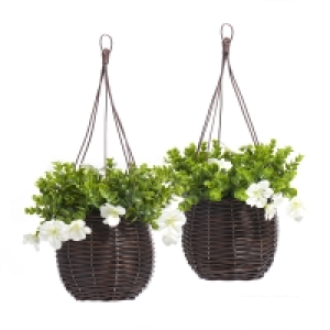 Jardin: Willow Hanging Basket 2 Pack - Brown £19.99