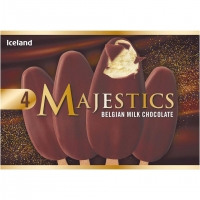 Iceland  Iceland 4 Belgian Milk Chocolate Majestics 480ml