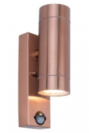 Wickes  Lutec Vienna Copper Up & Down PIR Light