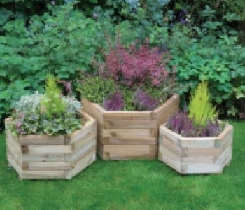 Wickes  Forest Garden York Hexagonal Planter Set of 3