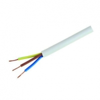 Wickes  Wickes 3 Core Flexible Cable - White 0.75mm2 x 16.5m