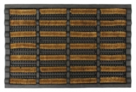 Wickes  Natural Coir And Black Rubber Doormat 40 x 60 CM