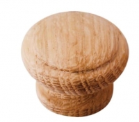 Wickes  Wickes Unvarnished Cabinet Door Knob - Oak 33mm Pack of 4