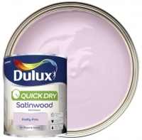 Wickes  Dulux Quick Drying Satinwood Paint - Pretty Pink - 750ml