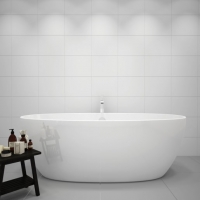 Wickes  Wickes White Gloss Ceramic Wall Tile - 360 x 275mm