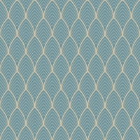 Wickes  Superfresco Easy Bercy Blue Geometric Wallpaper - 10m