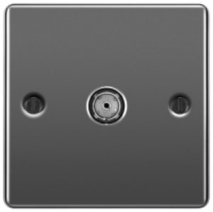 Wickes  BG Screwed Raised Plate Single Socket For Tv Or Fm Co-Axial 