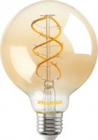 Wickes  Sylvania LED Dimmable Golden Filament G95 E27 Light Bulb - 5