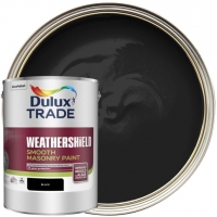 Wickes  Dulux Trade Weathershield Smooth Masonry Paint - Black 5L