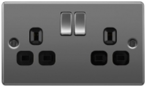 BG 13A Screwed Raised Plate Double Switched Power Socket Dou £9.50