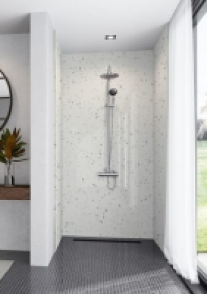 Mermaid Elite Quartzo Bianco 3 Sided Shower Panel Kit - 900