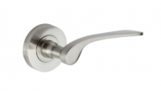 Wickes Ciro Round Rose Door Handle - Satin Nickel Finish 1 P