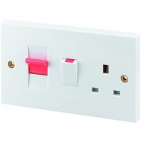 Wickes  Wickes 45 Amp Cooker Control Socket - White