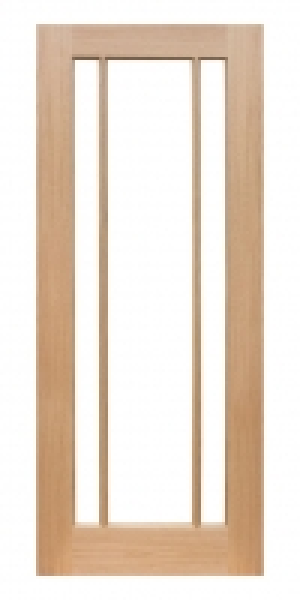 Wickes York Glazed Oak Veneer 3 Panel Internal Door - 1981 x