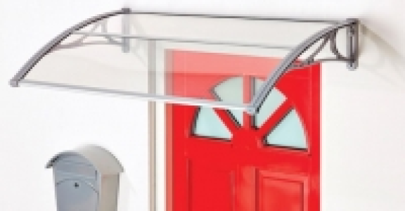 Superroof Emma Door Canopy Grey 1400 x 740mm