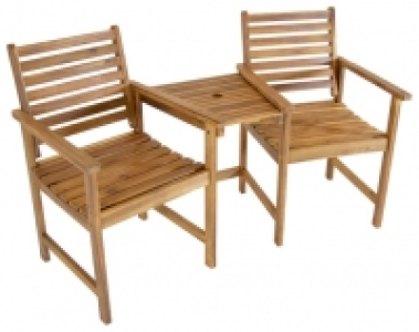 Wickes  Charles Bentley FSC Acacia Wooden Companion Garden Seat