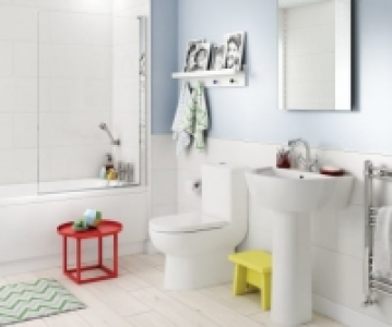 Wickes Boutique Lavina White Ceramic Wall Tile - 890 x 290mm £27.81