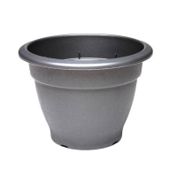 Homebase Polypropylene Round Bell Pot in Black - 46cm