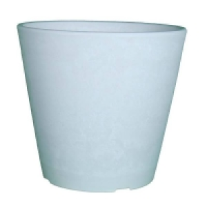 Compound Material White Marble Pot - 25cm
