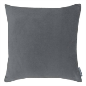 Country Living Velvet Linen Cushion - 45x45cm - Warm Grey