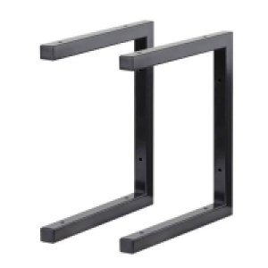 Double U Shelf Bracket - Black - 330x300mm £12.00