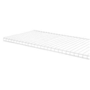 Homebase Steel Wire Shelf - White - 122.5 x 33.5cm