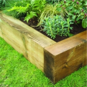 Wickes  Wickes Jumbo Garden Sleepers - Light Green 125 x 250mm x 2.4