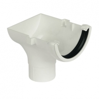 Wickes  FloPlast 112mm Round Line Gutter Stop End Outlet - White
