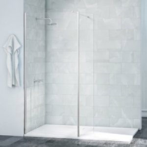 Nexa By Merlyn 8mm Chrome Frameless Swivel Wet Room Shower P