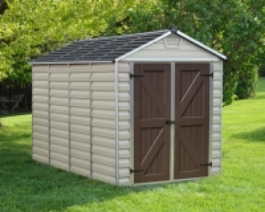 Wickes  Palram Canopia Skylight 6 x 10ft Plastic Apex Shed - Tan