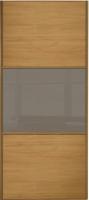 Wickes  Spacepro Sliding Wardrobe Door Wideline Oak Panel & Cappucci